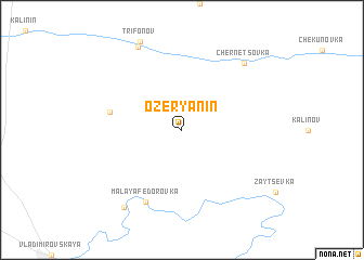 map of Ozeryanin