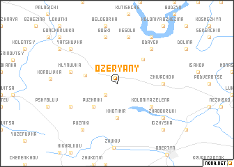 map of Ozeryany