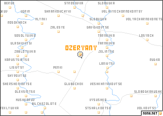 map of Ozeryany