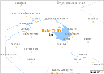 map of Ozeryany