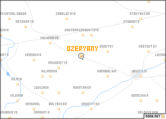 map of Ozeryany