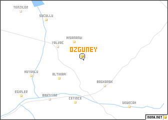 map of Özgüney