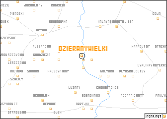 map of Ozierany Wielki