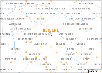 map of Ozillac