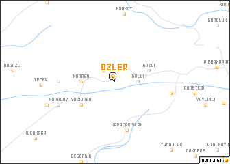 map of Özler