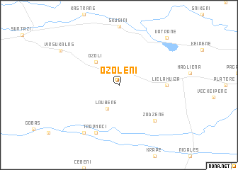 map of Ozoleni