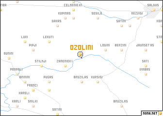 map of Ozoliņi