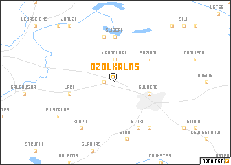 map of Ozolkalns