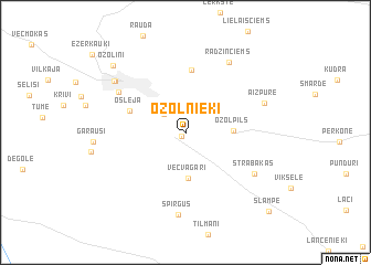 map of Ozolnieki