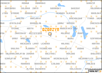 map of Ozorzyn