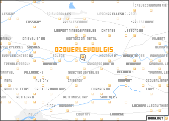 map of Ozouer-le-Voulgis