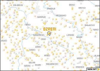 map of Ozreni