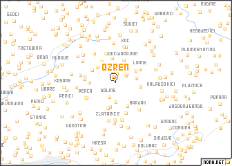 map of Ozren