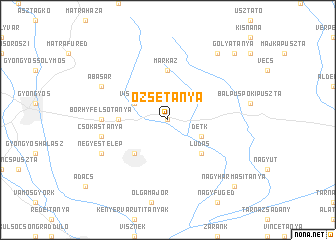 map of Őzsetanya