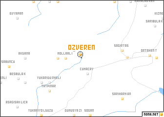 map of Özveren