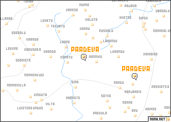 map of Päädeva