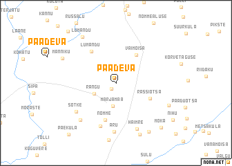 map of Päädeva