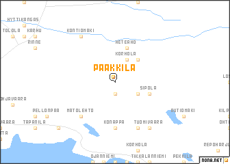 map of Paakkila