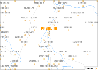 map of Pabaliai