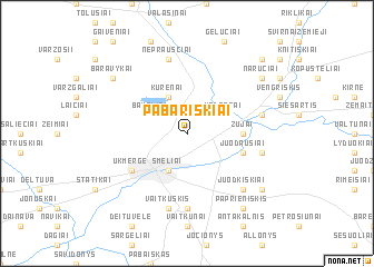 map of Pabariškiai
