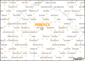 map of Paběnice