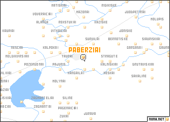 map of Paberžiai