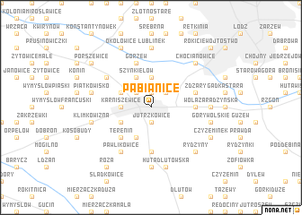 map of Pabianice