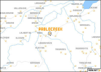 map of Pablo Creek