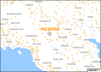map of Pačarađe