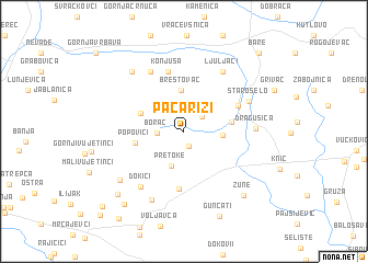 map of Pačarizi