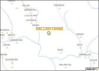 map of Paccaritambo