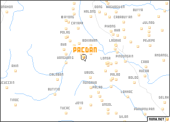map of Pacdan