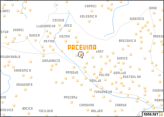 map of Pačevina