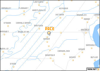 map of Pace