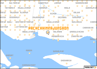 map of Pachchhim Rājurgaon