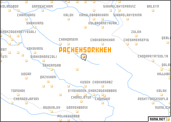 map of Pacheh Sorkheh