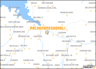 map of Pāchenār-e Shomālī
