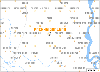 map of Pachh Dighalgān