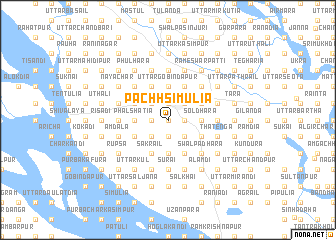 map of Pāchh Simulia