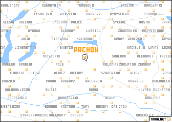 map of Pąchów