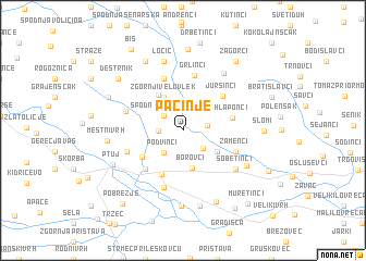 map of Pacinje