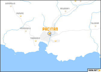 map of Pacitan