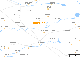 map of Paciūnai