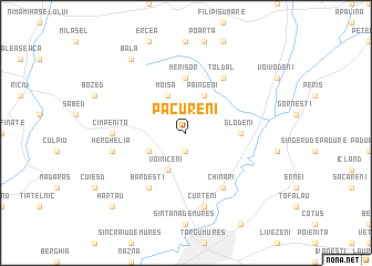 map of Păcureni