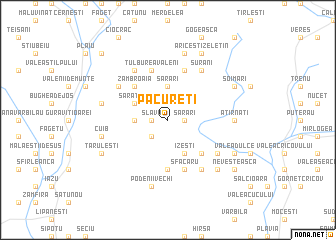 map of Păcureţi