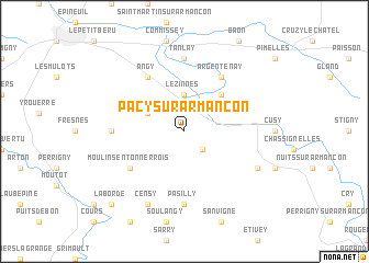 map of Pacy-sur-Armançon