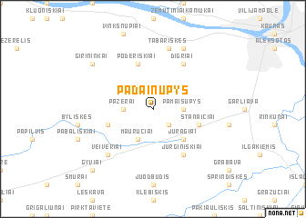 map of Padainupys