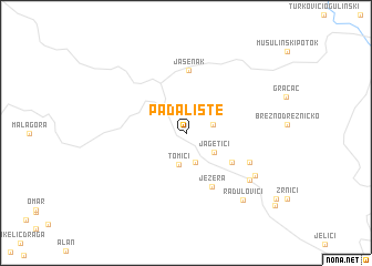 map of Padalište