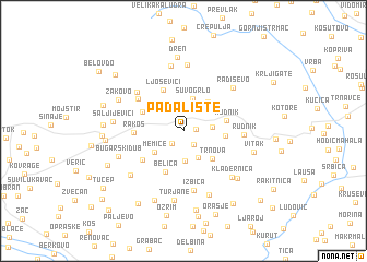 map of Padalište