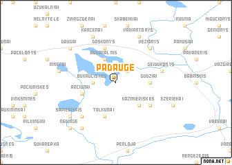 map of Padaugė